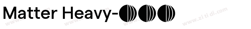 Matter Heavy字体转换
